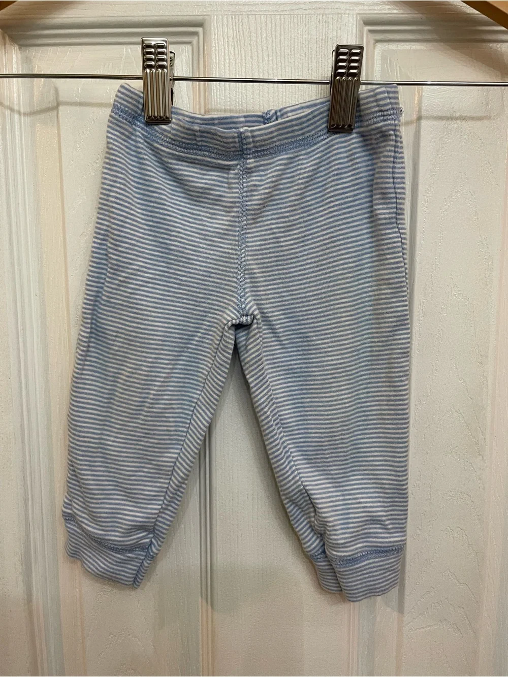 Carter's Light Blue & White Striped Baby Joggers